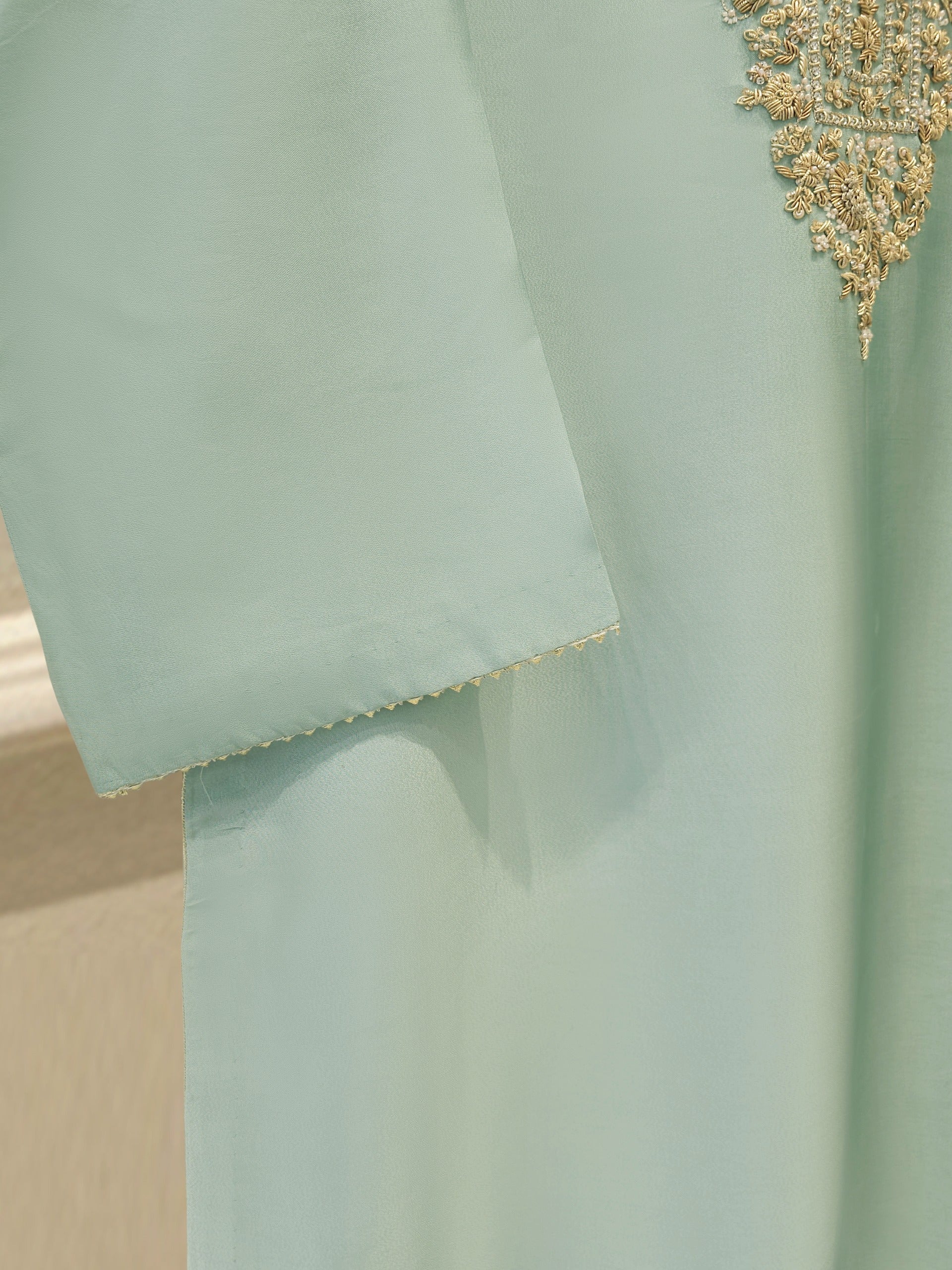 Pure Embroidered Sheesha Silk Shirt S113129 - Image 3