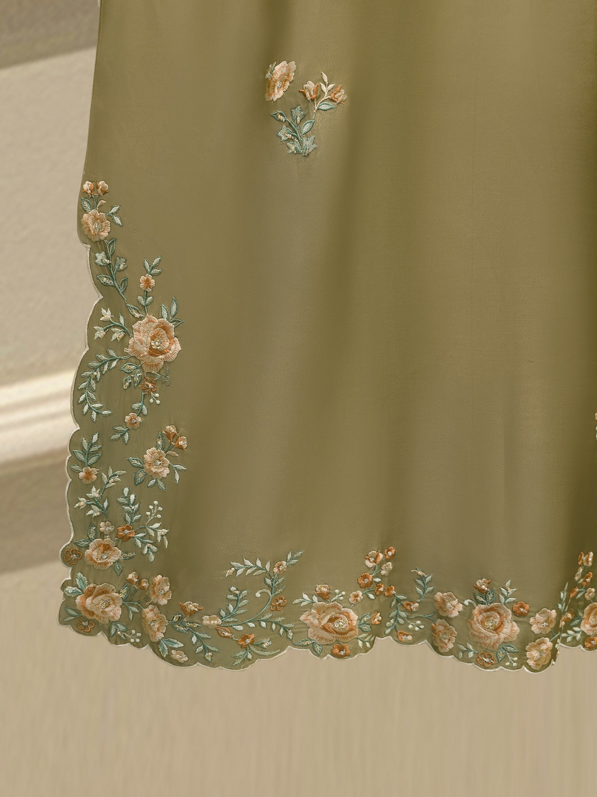 Pure Embroidered Sheesha Silk Shirt S113139 - Image 5